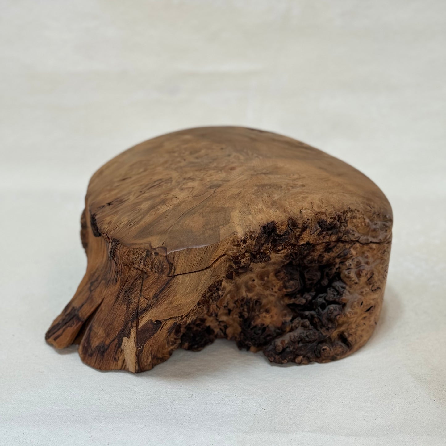 Burl Wood Lidded Container