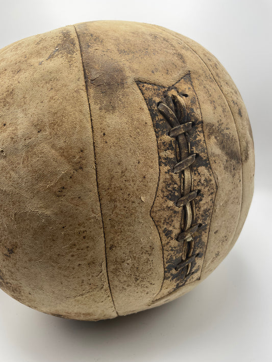 Vintage Leather Medicine Ball