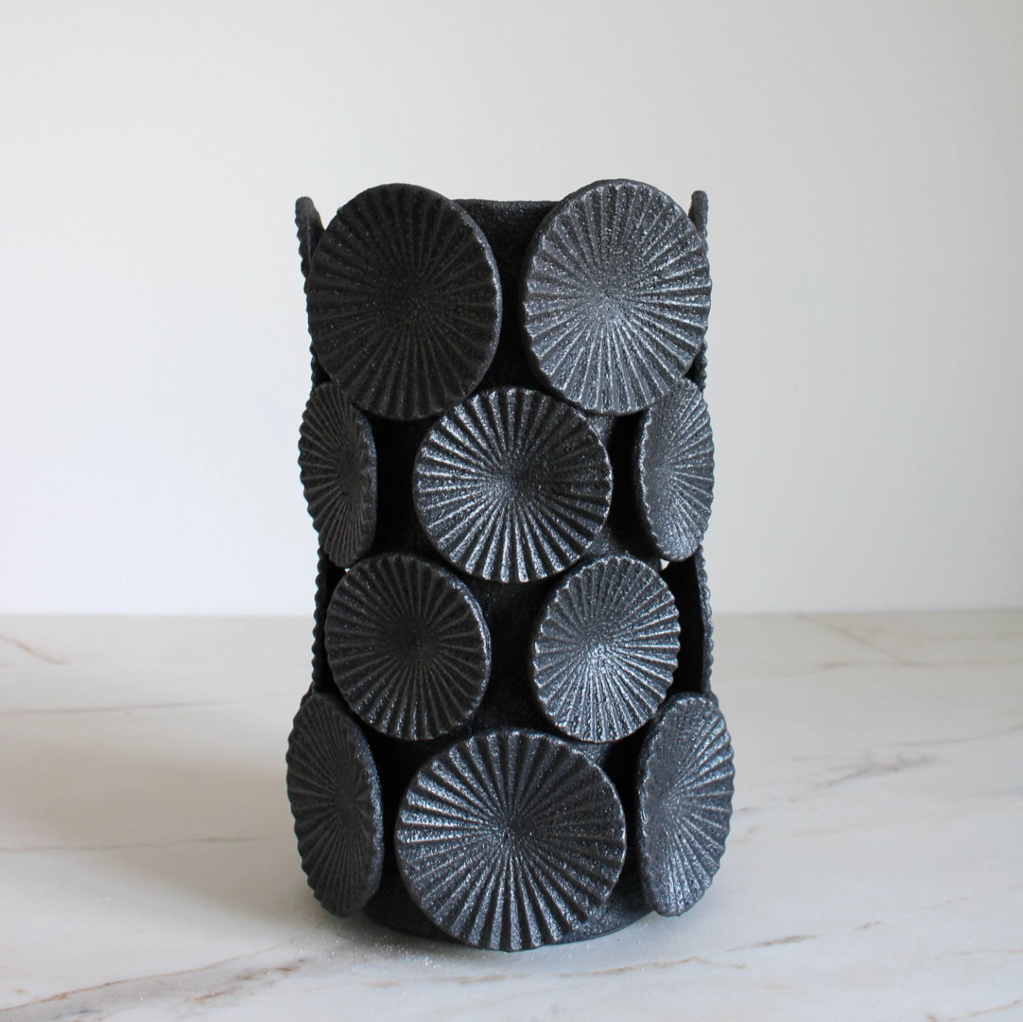 Giselle Hicks Vase with Radial Cameos (black)